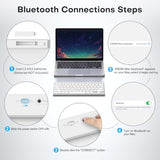 Wireless Keyboard For Mac, Compact Ultra-Slim Design (No Number Pad), Stable Bluetooth Keyboard For Mac, Ergonomic And Portable, Compatible With Macbook Pro/Air/Imac, Silverwhite