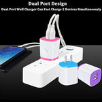 Usb Charger Wall Plug, Iphone Charging Box, 5Pack Home Travel 2.1Amp Dual Port Fast Wall Charger Quick Charging Block Cube Brick For Iphone 16E 16 15 14 13 12 Pro Max Xr X 8 7 6,Samsung,Android
