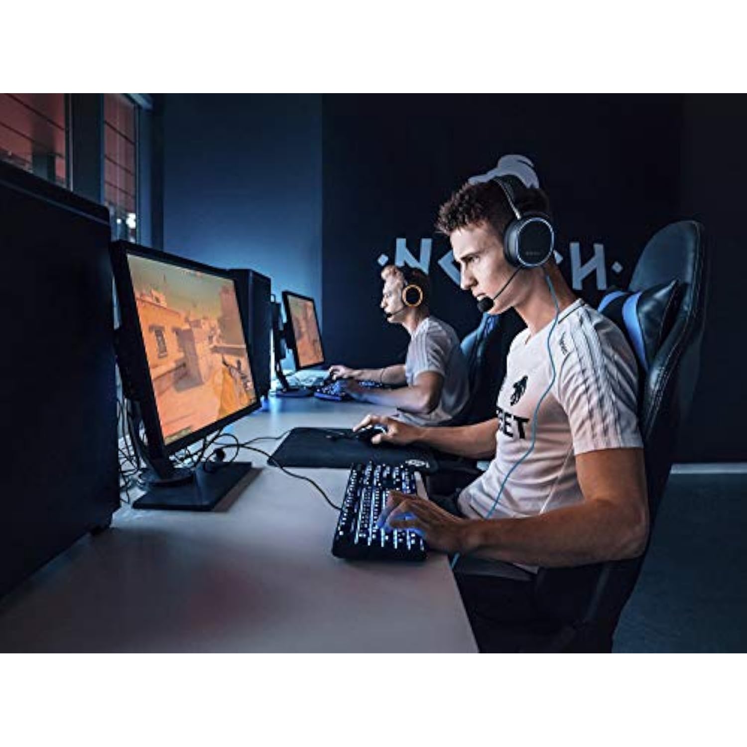 Smays Braided Arctis 7 Cable, Audio Cord Replacement for SteelSeries Arctis 3, 5, Pro Wireless, Pro Gaming Headset with 3.5mm Headphone Splitter