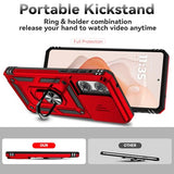 Phone Case For Motorola Moto G Stylus 5G 2025 Case With Hd Screen Protector & Slide Camera Cover & Kickstand, [Military-Grade] Phone Case For Moto G Stylus 5G 2025,Red