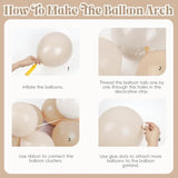 Neutral Balloon Garland Kit: Nude, Sand, White & Gold - 147 Piece