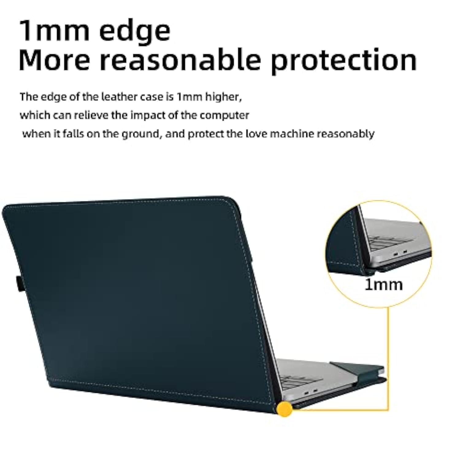 Case Cover For New Microsoft Surface Laptop Studio 2& Laptop Studio Tablet?14.4-Inch Screen? 2-In-1 Pu Leather Protective Shell(Surface Laptop Studio, Plain Leather Dark Green)