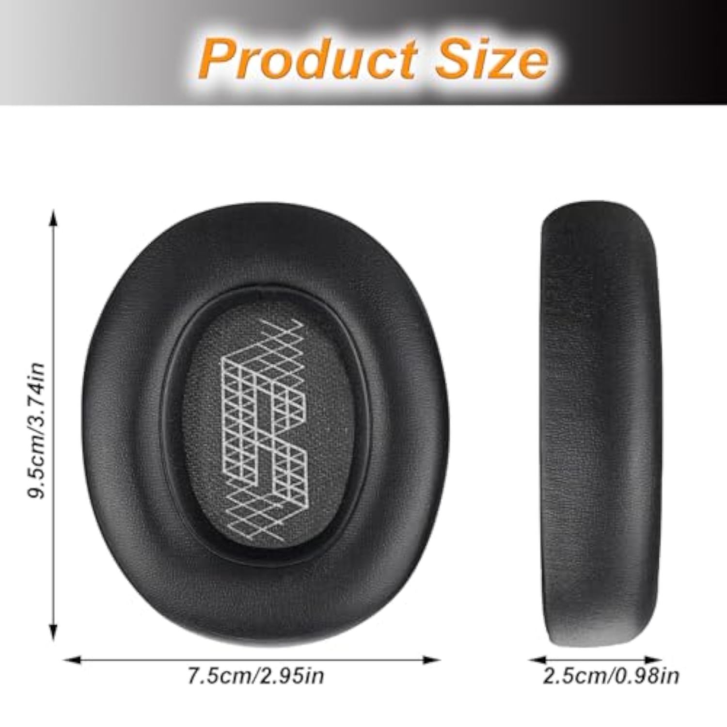 Replacement Ear Pads For Jbl E65 (E65Bt E65Btnc)/Live 650 (650Nc 650Btnc)/Live 660 (660Nc 660Btnc)/Duet Nc Over-Ear Headphones, Earpads Cushions With Softer Leather (Black) (Black)
