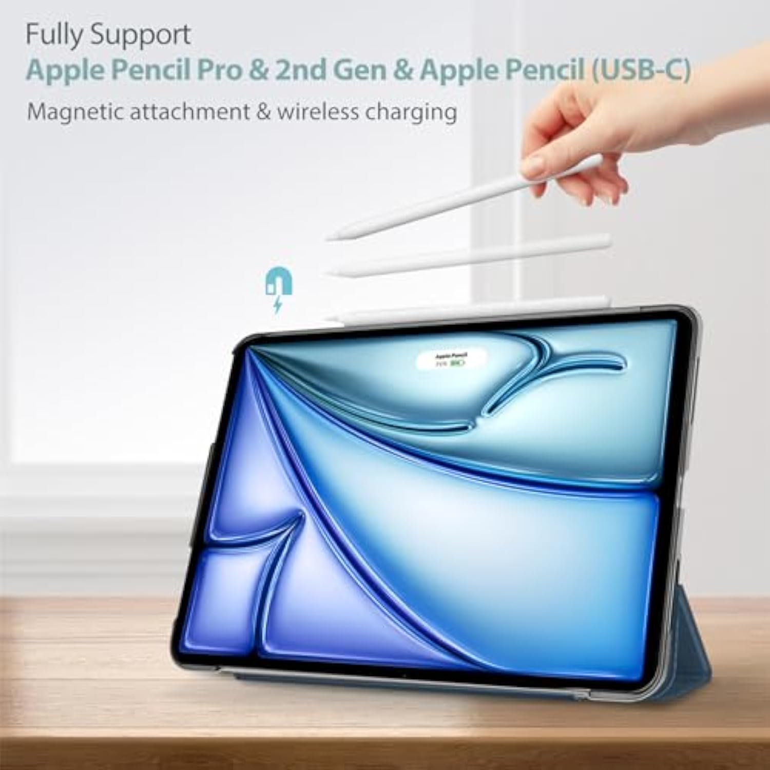Procase Smart Case For Air 11-Inch M3 M2 2025 2024/10.9 Air 5Th 4Th Generation 2022 2020, Protective Cover For Air 5 4 -Navy