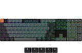 K5 Version 2, Qmk Ultra-Slim 100% Full Size Layout Wireless Mechanical Keyboard, Hot-Swappable 104 Keys Low-Profile Mechanical Brown Switch, Rgb Backlight Wired/Bluetooth For Mac/Windows