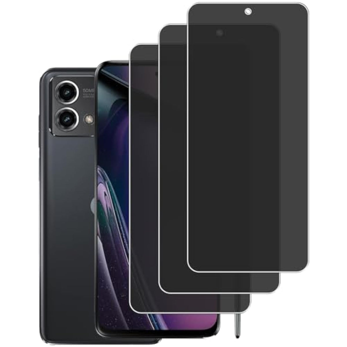 [3 Pack] Privacy Screen Protector For Motorola Moto G Stylus 5G 2023, 9H Hardness, Anti-Scratch, Anti Spy, Tempered Glass Screen Protector For Motorola Moto G Stylus 5G 2023