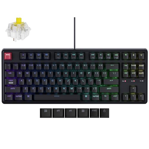 C3 Pro Tkl 80% Wired Mechanical Keyboard, 8K Polling Rate, Qmk/Via Programmable, Hot-Swappable, Rgb Backlit Shine-Through Keycaps, Super Banana Switch, For Windows/Mac