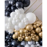 100 Pc Matte White Latex Balloons (18, 12, 10, 5 In) for Wedding/Party Backdrop