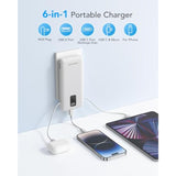 Portable Charger With Built-In Cables And Plug, 10000Mah Usb C Power Bank Fast Charging 15W, External Battery Pack Slim, Travel Essentials Compatible With 16 15 14 13, Samsung Galaxy, Ipad
