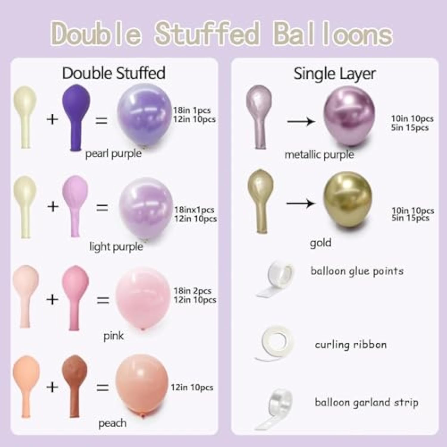 Purple Pink Balloon Arch Lavender Lilac Balloons Pearl Pink Purple Balloon Garland Kit For Baby Shower Birthday Bridal Wedding Spring Party Decorations