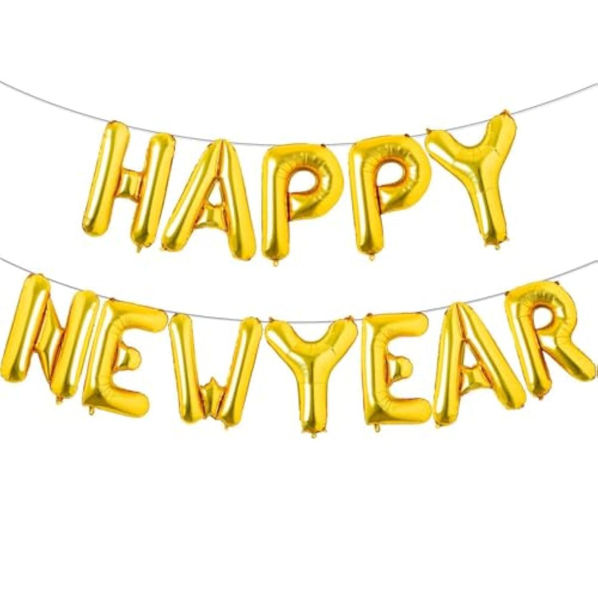 16 Inch Gold Happy New Year 2025 Balloons Party Supplies