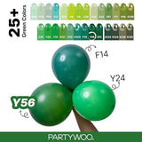 Dark Green Balloons 152pcs Emerald Hunter Forest Green Color
