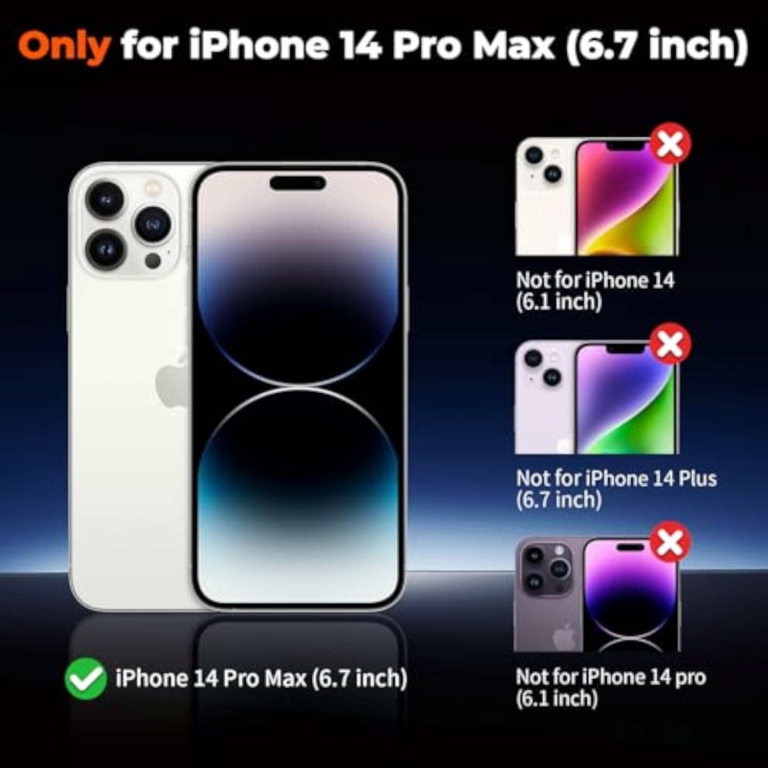 Dark Purple Magnetic Case for iPhone 14 Pro Max with Magsafe Compatibility