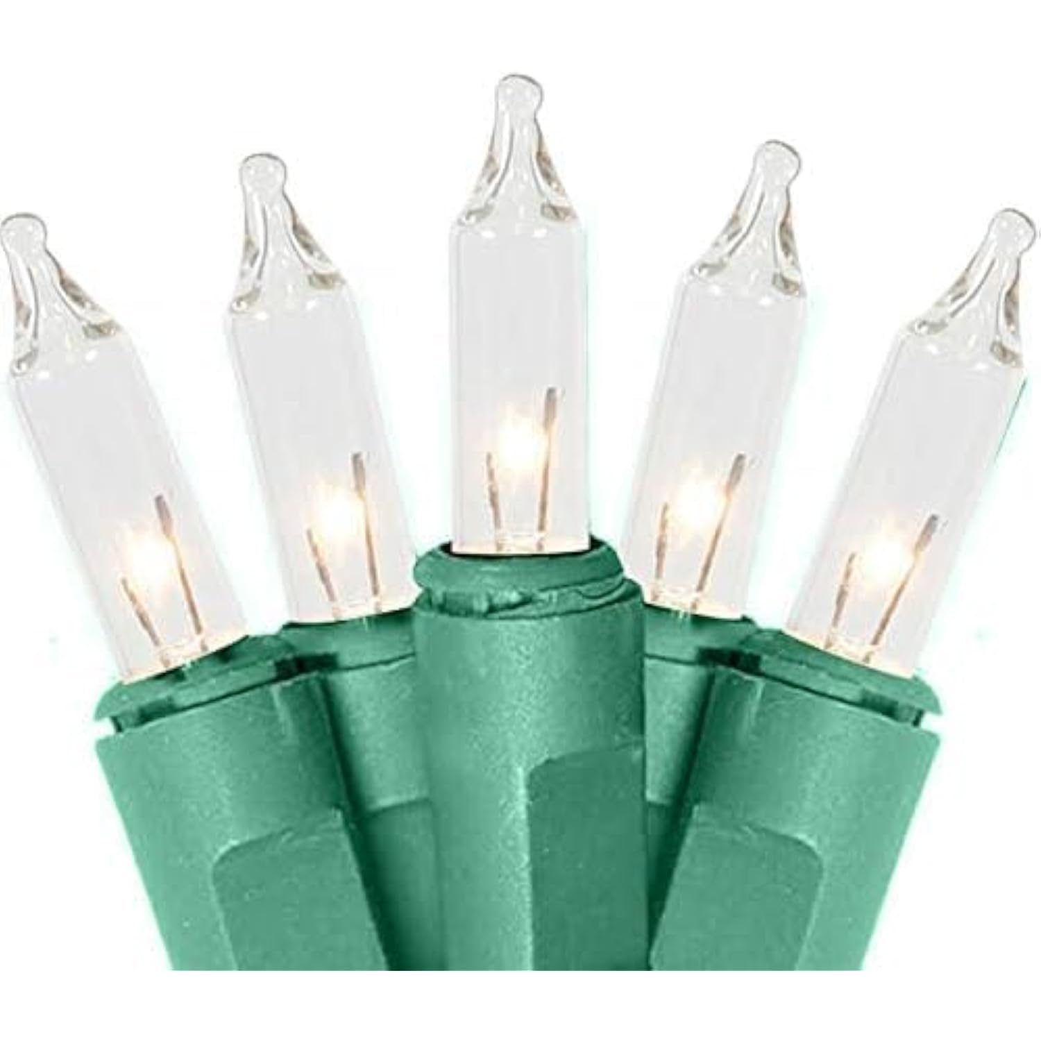 Holiday Pride Warm White Christmas Tree Lights - 100 Count Clear White Christmas Lights On Green Wire (22.5 Ft) - Indoor