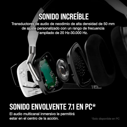 Corsair Void RGB Elite Wireless Gaming Headset 7.1 Surround Sound Omni-Directional Microphone Microfiber Mesh Earpads Up to 40ft Range iCUE