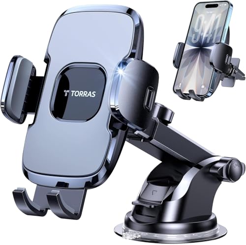 Military-Grade Phone Holders for Your Car?96+LBS Strongest Suction?Car Phone Holder Mount, Ultra-Durable Cell Phone Car Mount Truck for Dashboard