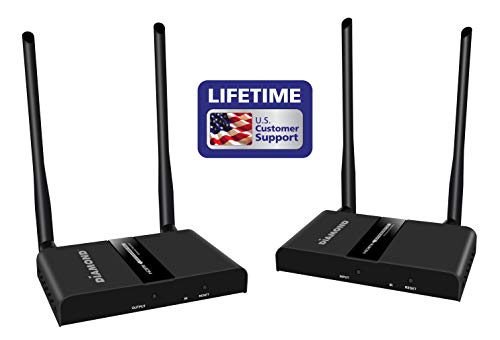 Multi- Channel 2X2 Wireless HDMI 5GHz Kit, Stream HD 1080P Video/Audio up to 300 ft from Any HDMI Source to HDTV/Monitor/Projector (VS600), Black