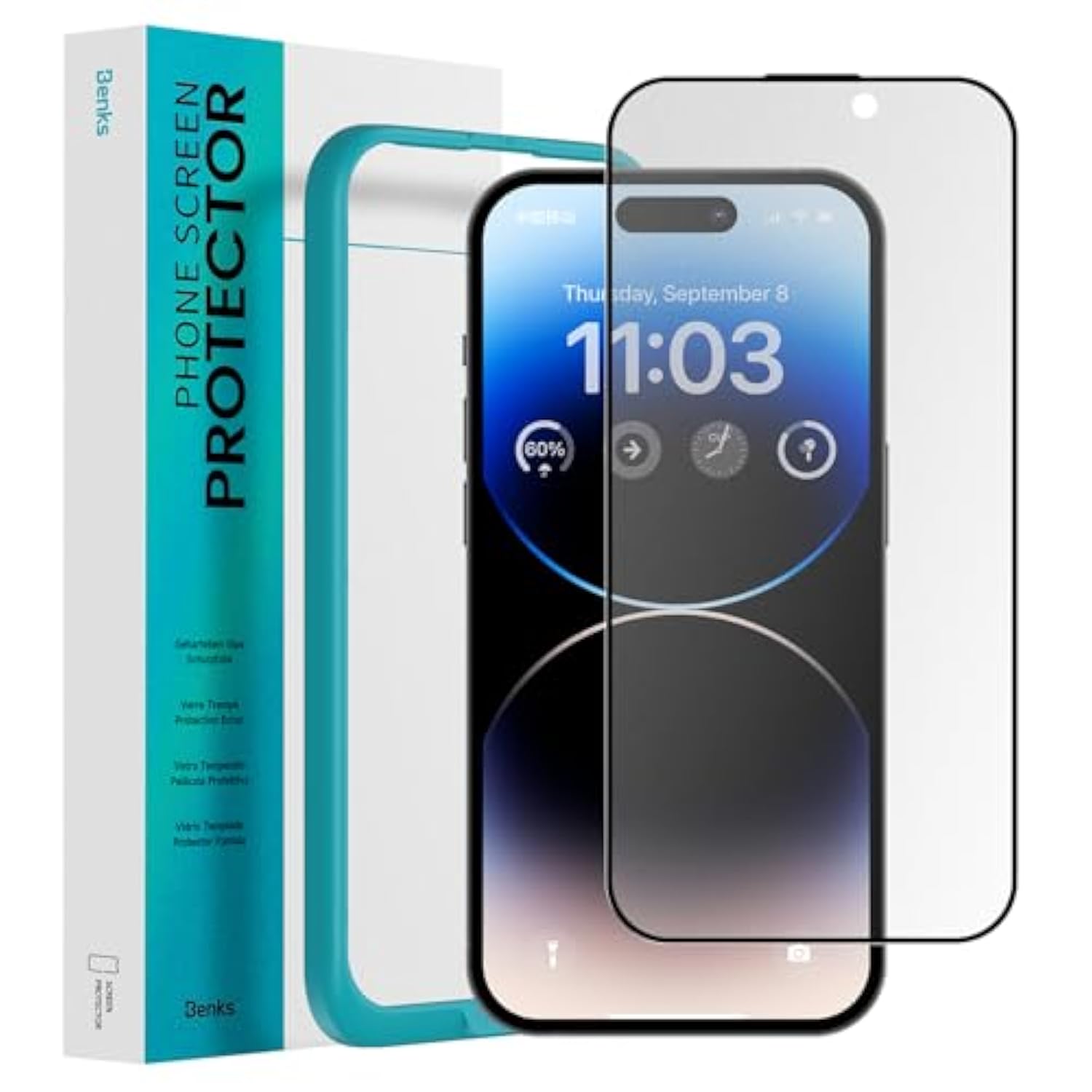 [2 Pack] Matte Screen Protector Designed For Iphone 14 Pro(6.1", 2022), Anti-Glare Anti-Fingerprint Scratch Resistant Tempered Glass, Edge To Edge Full Coverage With Easy Installation Kit