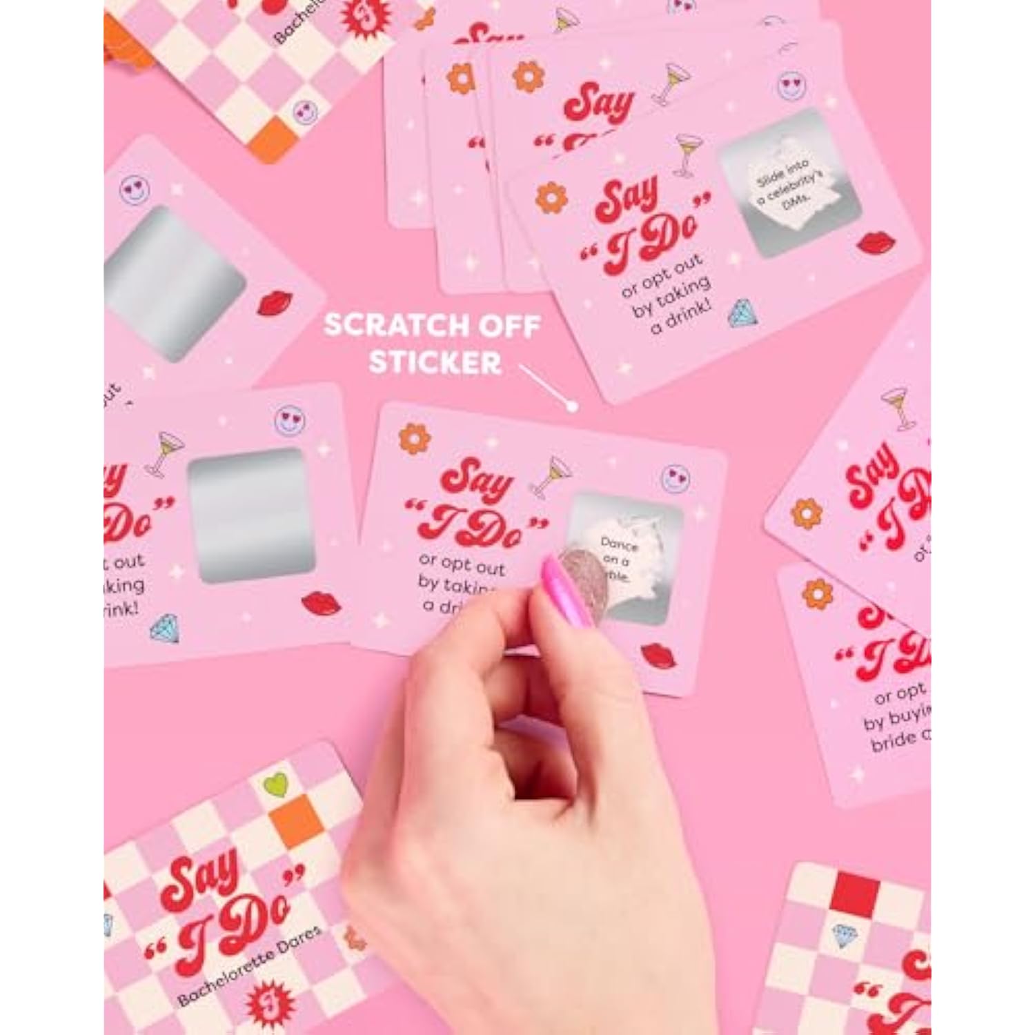 Bachelorette Scratch Off Card Game Gift - 25 Dares | Bachelorette Party Decorations, Bride To Be Gag Gift, Bridesmaid Favors, Bridal Shower Supplies, Dare Girls Night Out