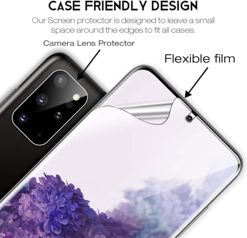 2+2 Pack Screen Protector for  Galaxy S20 [Support Fingerprint Unlock], With Camera Lens Protector, Easy Installation, Ultra Resistant, Case