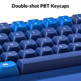 Q2 Wired Custom Mechanical Keyboard, Qmk/Via Programmable Macro, Full Aluminum, Hot-Swappable Gateron G Pro Red Switch, 65% Layout Double Gasket Compatible With Mac And Windows - Blue