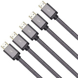 8K Certified Ultra High Speed HDMI Cable - Braided - HDMI 2.1, 8K@60Hz, 4K@120Hz, 48Gbps, HDR, VRR, CL2 In-Wall Rated, 10ft, Black