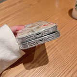 Clear Magnetic Case For Iphone 12/12 Pro Phone Case [Compatible With Magsafe Charger] Gardenia Floral Print Pattern Slim Anti-Scratch Cover For Women Girl