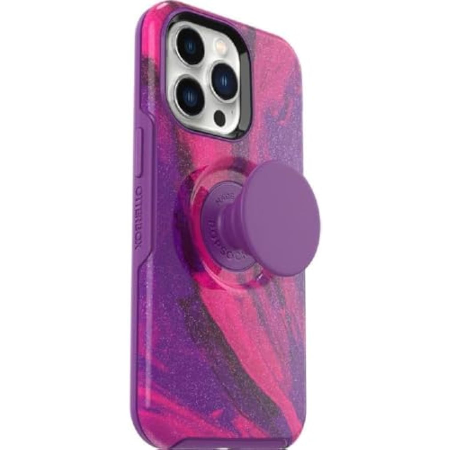 OtterBox + Pop Symmetry Series Case for iPhone 12 & iPhone 12 Pro (Only) - Non-Retail Packaging - Berry Flow