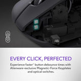 Pro Wireless Gaming Mouse - 2.4Ghz Gaming Wireless/Usb Wired Connectivity, Adjustable Dpi, Optical Sensor Technology, 6 Programmable Buttons, 650 Ips Sensor Max Speed - Dark Side Of The Moon