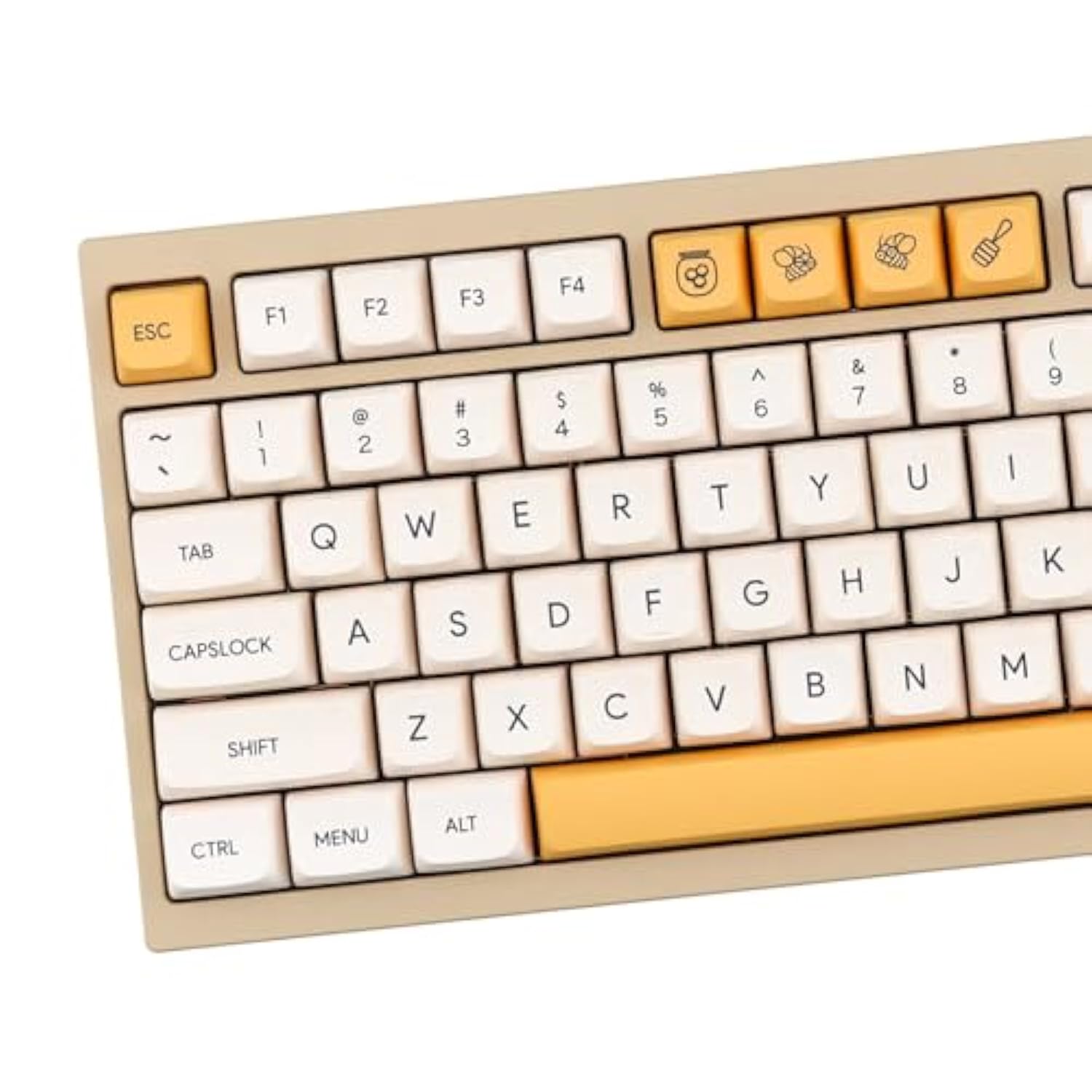 Honey Milk Keycaps 138 Keys Pbt Dye-Sub Xda Profile Keycaps Set Fit For 61/64/