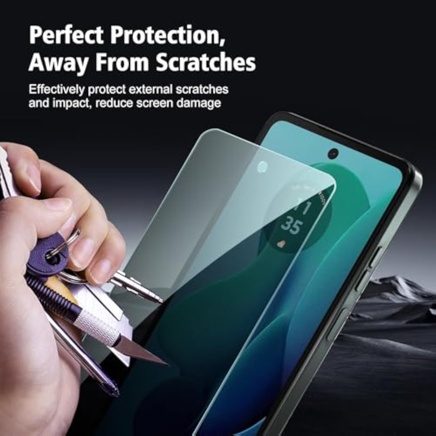 3 Pack For Motorola Moto G 5G 2024 Privacy Screen Protector, Anti Spy Tempered Glass 9H Hardness Film, Scratch Resistant