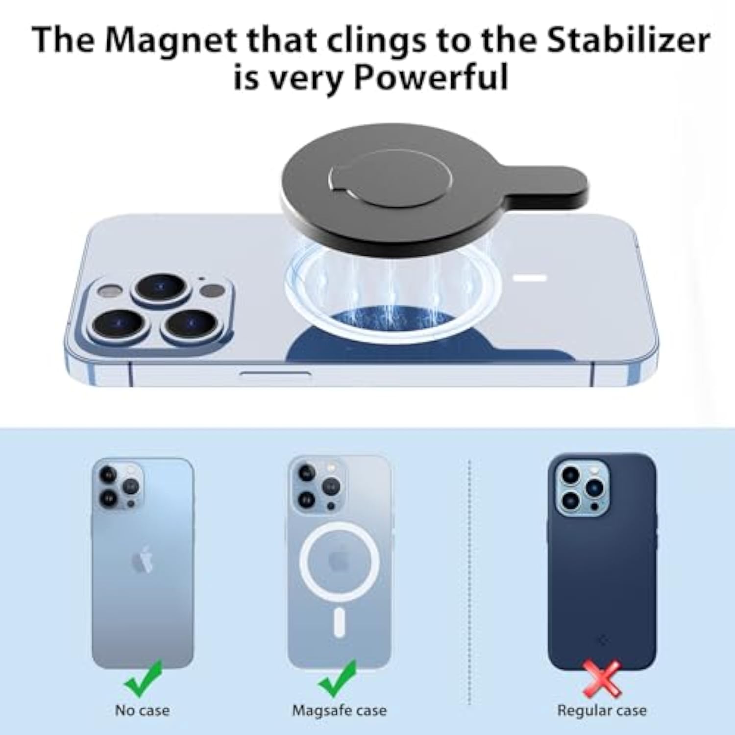Om Magnetic Phone Mount For Dji Osmo Mobile 7P/Om 7/Om 6/Se/Om 5/Om 4 Se/Om 4 Magsafe Quick-Release Adapter Magnet Clamp, Mounting For Quick Shooting Dji Accessories