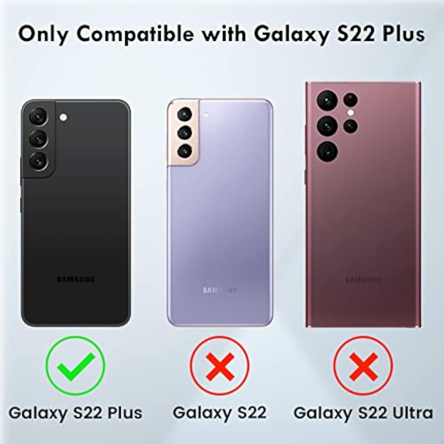 Samsung Galaxy S22 Plus Case With Camera Cover & Kickstand - 360 Rotate Ring Stand, Magnetic Magnet Protective Phone Cover - Green