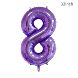 Butterfly 8th Birthday Decorations 20pcs Purple Balloon Set