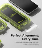 Easy Slide AR Tempered Glass for iPhone 17 Pro Screen Protector [Glare Minimization] Anti-reflecting Coating Super Easy to Install Case Friendly