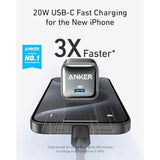 Anker USB C Charger Block, 20W PIQ 3.0 Compact Fast Charging for iPhone 16/15 and More Series, Galaxy, Pixel 4/3, iPad (2 Pack & 2 Cable)