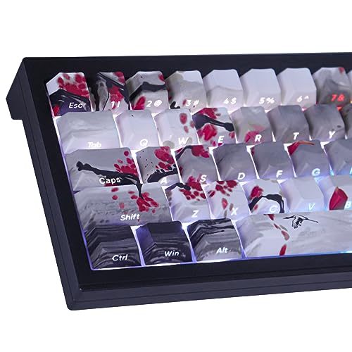 Pbt Keycaps - Side Print Keycap Set,135 Keys Double Shot Shine Through Landscape Painting Custom Keycaps,Cherry Profile Keyboard Key Caps For Cherry Mx Switches Mechanical Keyboards