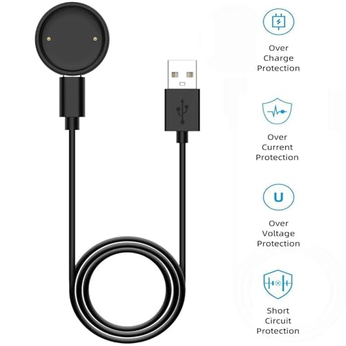 2 Pack for Amazfit Bip 6/Active 2/Active 2 Square Charger, Charging Dock&Cable Compatible with Amazfit Bip 6 Smart Watch Charger Cable