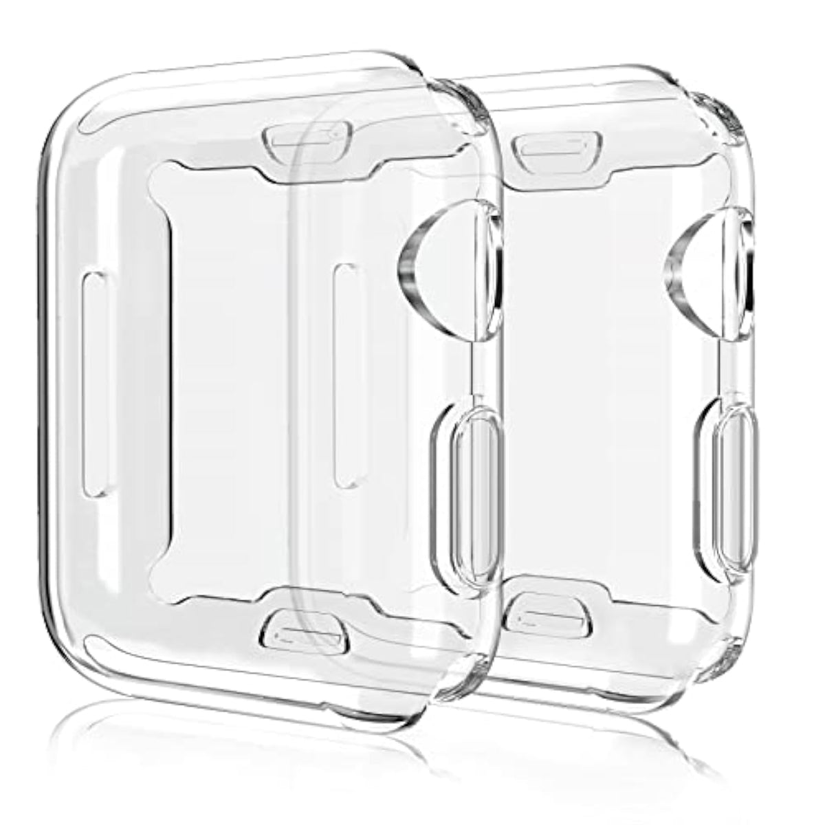 Case Compatible For Apple Watch Series 6 /Se/Series 5/Series 4 Screen Protector 40Mm Iwatch Overall Protective Case Tpu Hd Clear Ultra-Thin Cover For 40Mm Apple Watch 2 Pack Clear