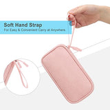 Electronic Organizer, Travel Cable Organizer Bag Pouch Tech Electronic Accessories Carry Case Portable Double Layer Charger Case For Cable, Cord, Charger, Phone, Earphone, Power Bank, Light Pink