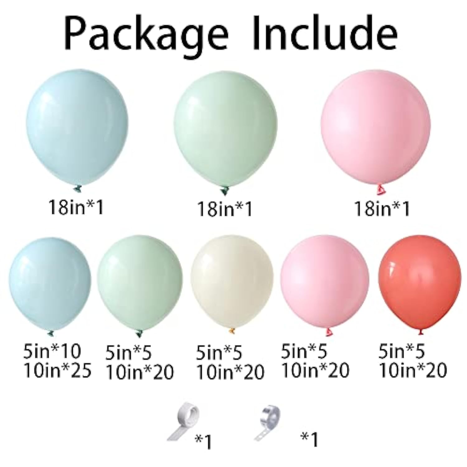 140PCS Dusty Green & Pink Balloon Garland Kit for Boho Wedding, Baby Party Decor