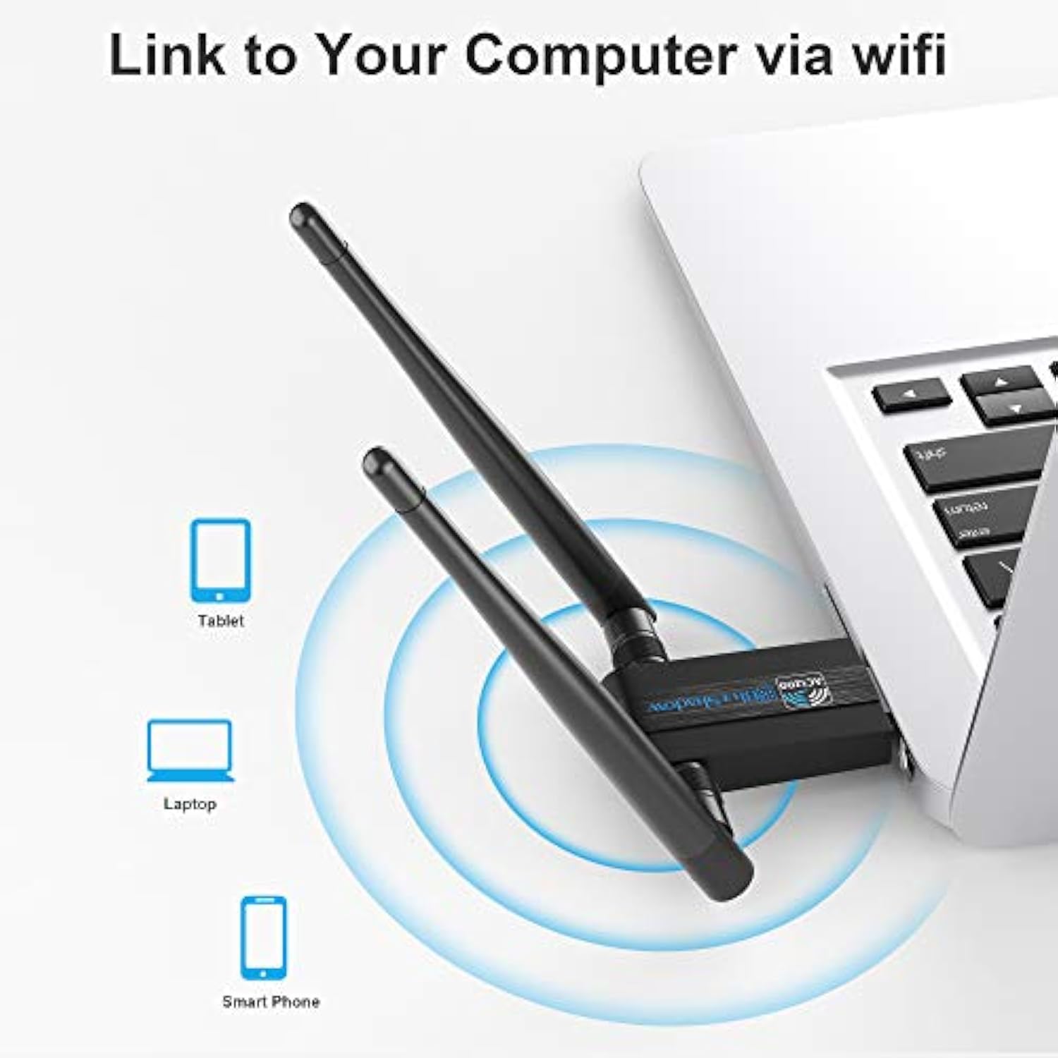Usb Wifi Adapter Gaming 1200Mbps -Dual Band 2.4G/5G Wifi Ac Wireless Network C