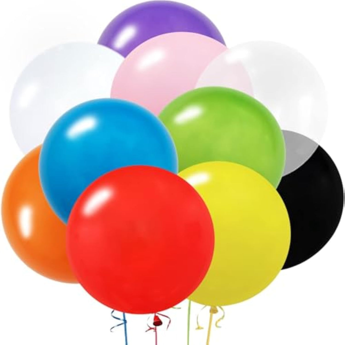 20Pcs Latex Big Balloons 24 Inch Assorted Large Balloons Giant Balloon