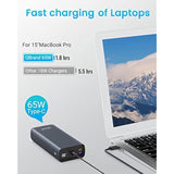Portable Laptop Charger, 65W Laptop Power Bank 30000Mah Qc 3.0 Portable Charger Power Bank Fast Charging, Dual Usb C Battery Pack For Macbook, Ipad, Dell, Hp, Lenovo, Iphone, Samsung, Switch