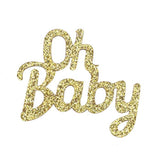 Oh Baby Shower Gender Reveal Confetti - 220 Pcs Glitter Pink Blue Round Table Confetti For Baby Shower Party Decorations