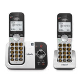 Vg232-2 Cordless Phone With Answering Machine - 2 Handsets, Large Backlit Display, Big Buttons, Full-Duplex Speakerphone, Caller Id, 14-Min Digital Answering System, Easy Setup - Silver/Black