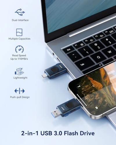 High Speed Flash Drive 128Gb Usb 3.2 Flash Drive Fast Usb Drive Up To 350Mb/S Retractable Portable Thumb Drive 256 Gb Usb Jump Drive For Storage And Backup