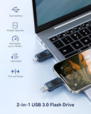 High Speed Flash Drive 128Gb Usb 3.2 Flash Drive Fast Usb Drive Up To 350Mb/S Retractable Portable Thumb Drive 256 Gb Usb Jump Drive For Storage And Backup
