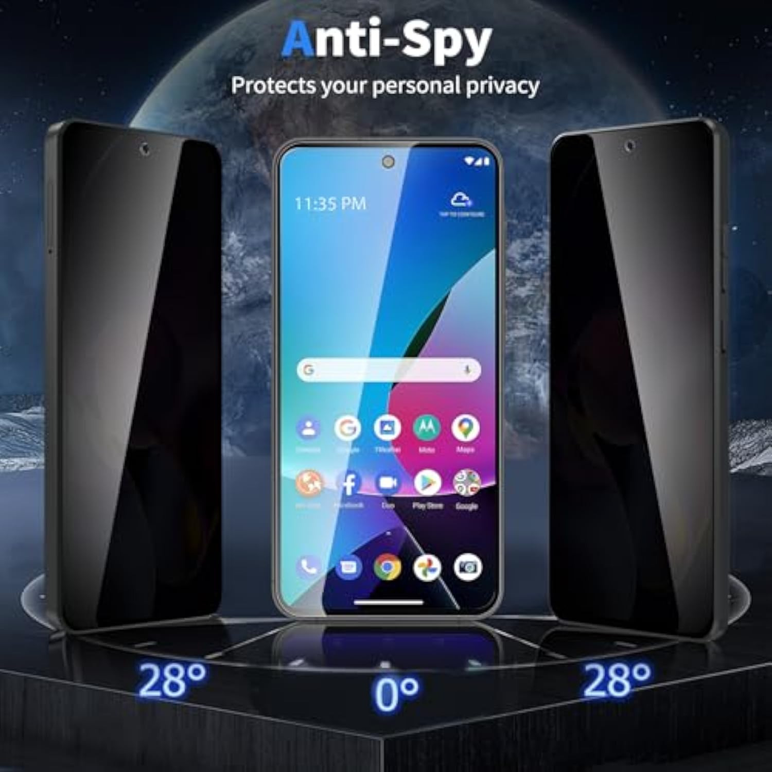 [2 Pack] Privacy Screen Protector For Moto G Stylus 5G 2024, 9H Hardness Tempered Glass Screen Protector For Moto G Stylus 5G 2024, Anti-Scratch Case Friendly Easy Install Bubble Free