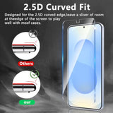 3 Pack Screen Protector Designed For Galaxy S25 With 3 Pack Tempered Glass Camera Lens Protector,Ultra Hd Clear,9H Hardness,Easy Install - Case Friendly,Scratch Resistant